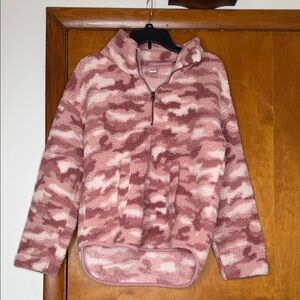 Pink Camouflage Fleece Pullover